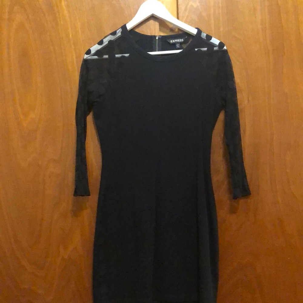 Black EXPRESS mini dress. Spandex material. Small